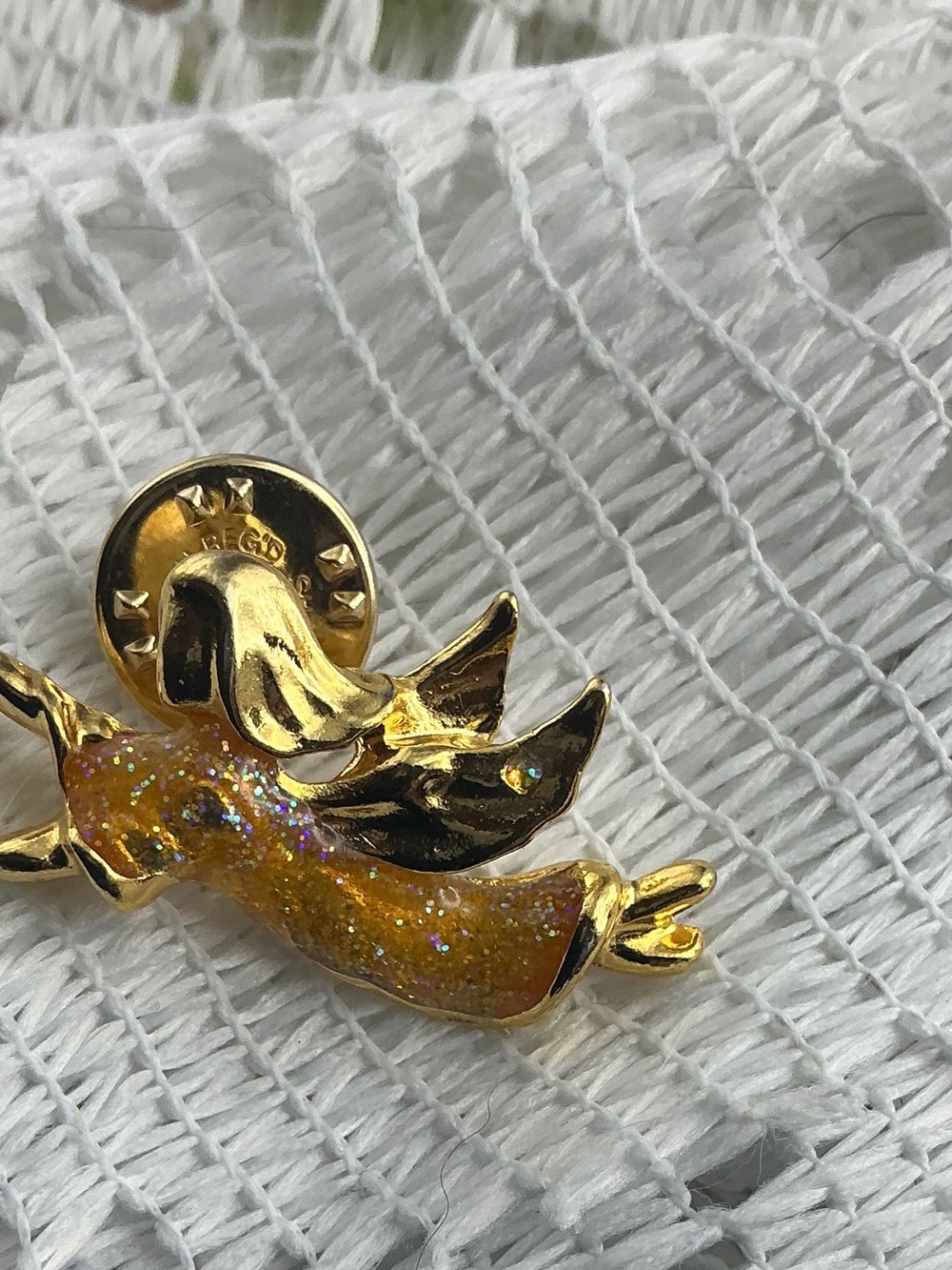 Vintage Gold-Tone Angel Pin